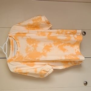 Sonoma 2x orange and white tie dye top NWT